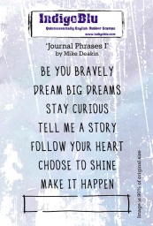 Journal Phrases I A6 Red Rubber Stamp